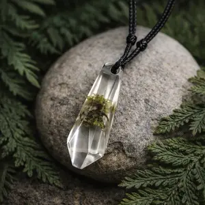 kalung Edelweiss Resin Kristal  | etnik unik aesthetic elegan by Anjay.edelweiss