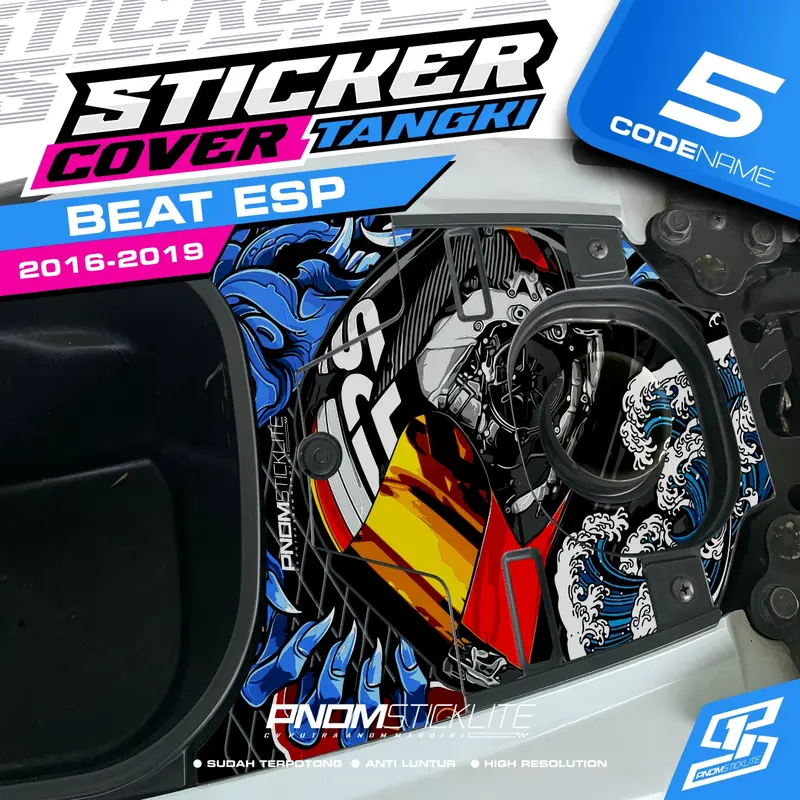 STIKER TANGKI BEAT ESP 2016 2017 2018 STRIPING STICKER DECAL COVER TANGKI MOTOR BEAT ESP Motorcycle stiker 3