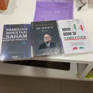 Paket Investasi Saham Pemula - Main Book Of Candlestick + Panduan Investasi Saham + Warren Buffet Mindset - Yash Media