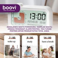 Gambar BOOVI JD015 Jam Digital LED Pomodoro Knob Timer Kalender Hari Alarm Multifungsi dari Boovi Official Kota Administrasi Jakarta Barat 5 Tokopedia