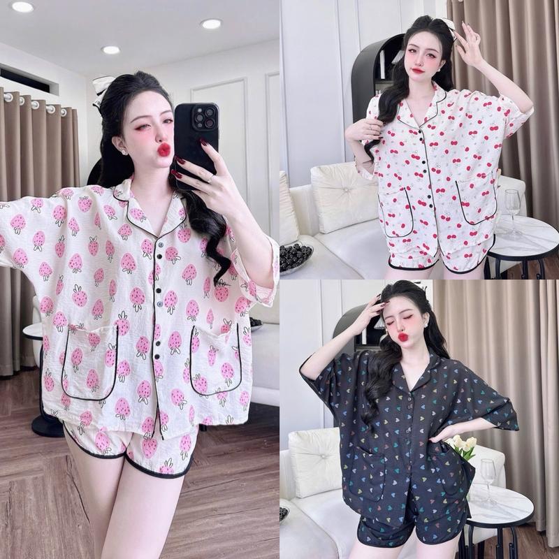 Đồ ngủ bigsize 50-100kg form cánh rơi chất đũi Nữ Women