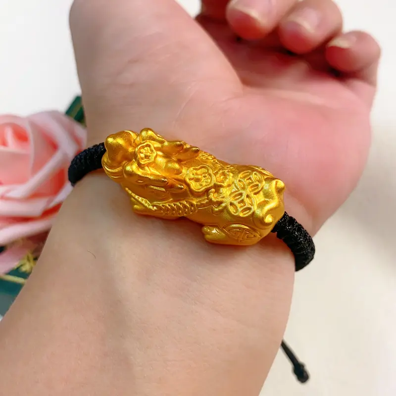 Gelang tali tenunan tangan gelang Pixiu besar 40mm gaya couple (PXSS-001 ) 0