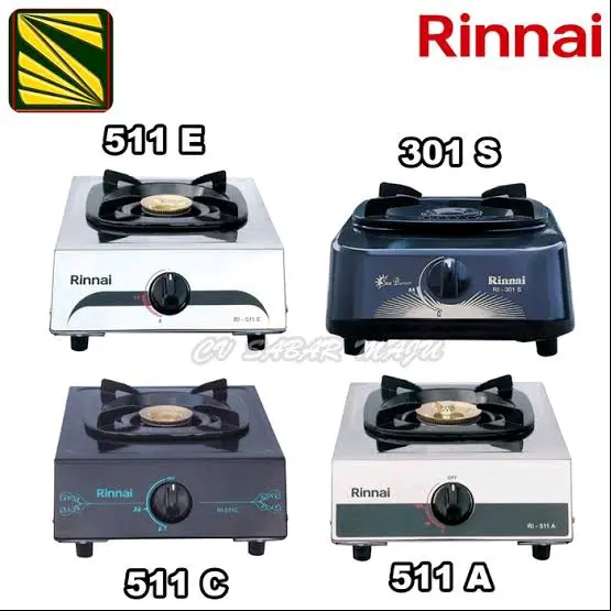 Kompor gas 2 tungku Rinnai RI-522A RI-522E RI-522C FREE PACKING DUS 3