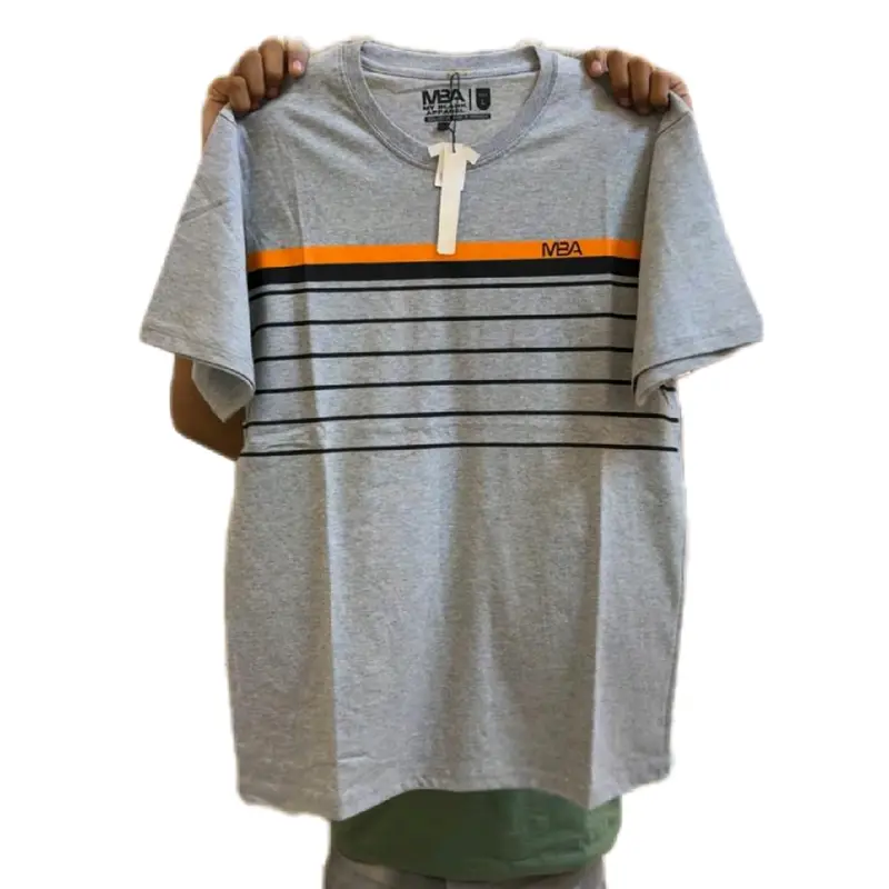 Buy 1 Get 1 Free(Dapat 2 Kaos)Pakaian Kaos Pria Wanita Dewasa MBA My Blank Apparel 100% Cotton 24s Edisi Motif Garis Salur Casual Formal. Baju Pria dan Wanita Dewasa -  Atasan Santai  Standar Lengan Pendek Distro Keren Katun Lembut Nyaman Panjang 5