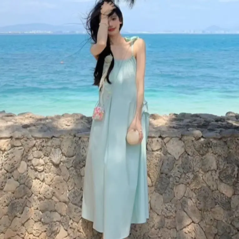 Mint Manbo Style French Pink Sling Dress for Women