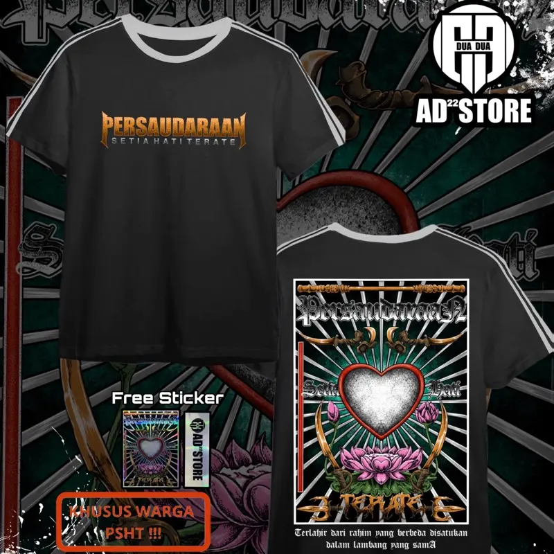 Kaos PSHT Sleret Putih V2 Distro Kaos Katun Combed 24s