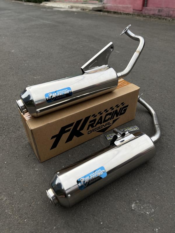 Knalpot FK Racing Inlet 26-28 Moncong Kenochi Full Stanlis Vario 125/150 Beat Scoopy Mio Aerox Nmax - Suara Bass Gahar - Motor, Motorcycle Tabung Sepeda knalpot vario kzr adem knalpot  beat bebasan 5