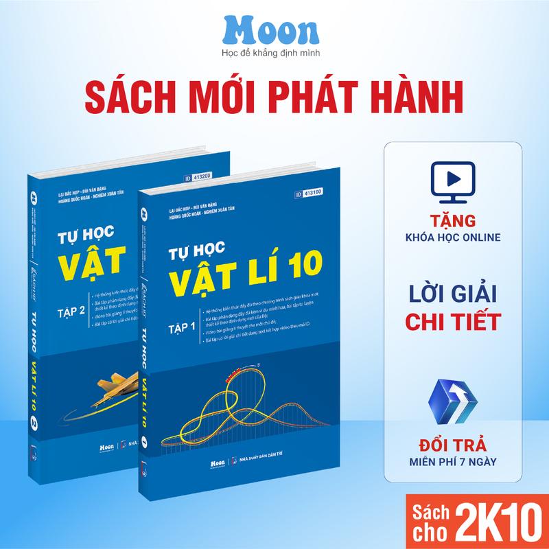 Combo Sách tự học Vật lý lớp 10 chuẩn chương trình mới moonbook