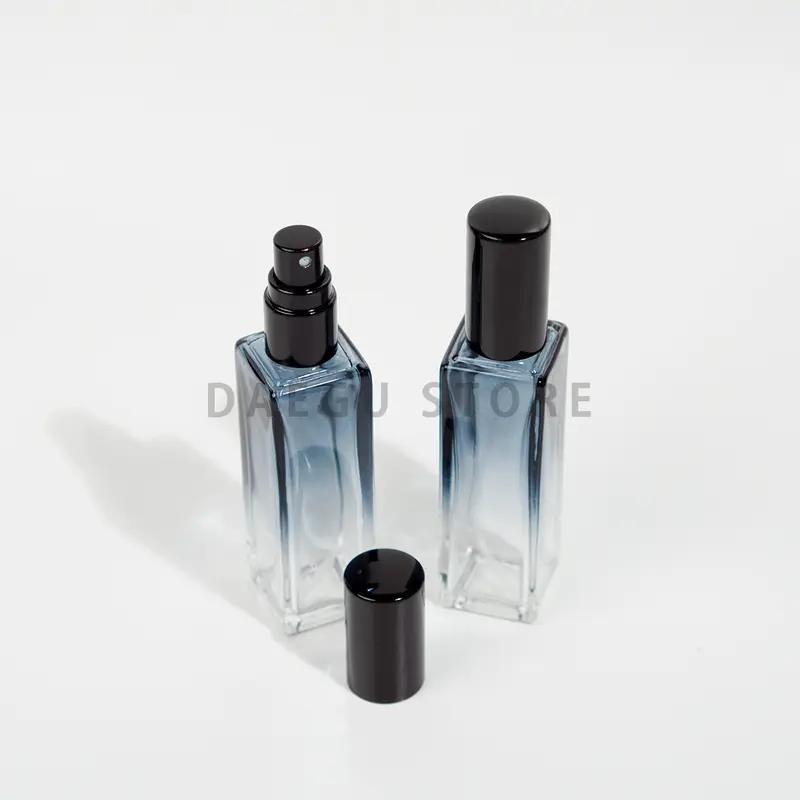 Botol Parfum Spray Kaca Tebal - BIRU TRANSPARAN Refill Tester Mini Discovery Set 6