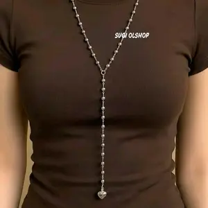 KALUNG PANJANG Y2K KEKINIAN VINTAGE AESTHETIC SIMPEL DAN ELEGAN