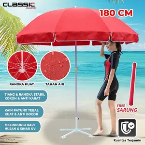 Payung Tenda 200CM 180CM / 220CM 240CM Payung Taman Cafe Bazaar Parasol Anti UV Anti Angin Tenda Import