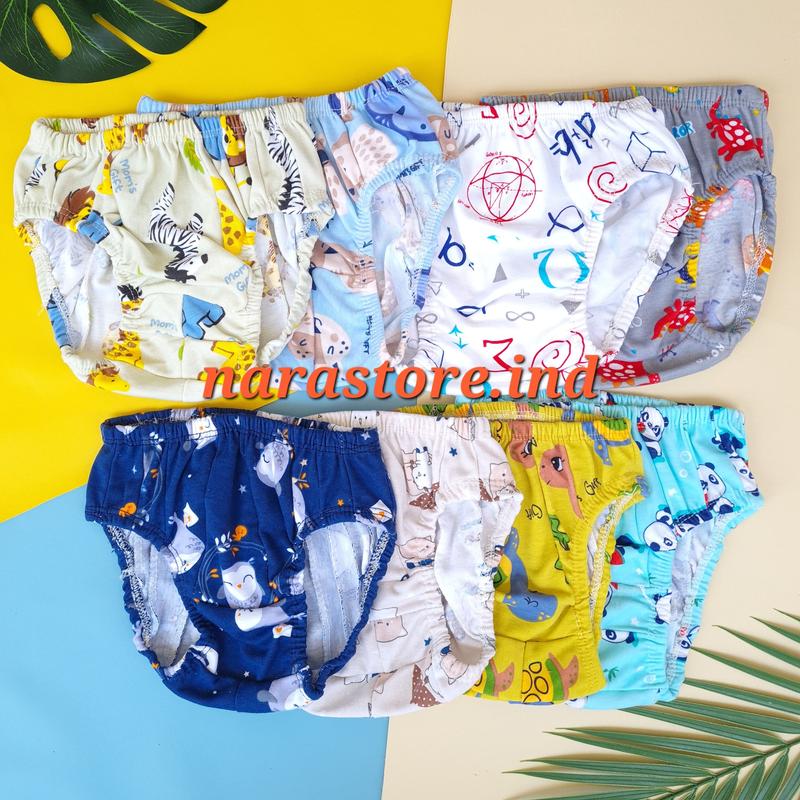 12 Pcs Celana Dalam Anak Laki-Laki dan Perempuan 1-6 tahun Motif dan Warna Lucu 5