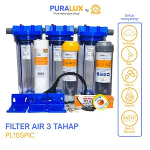 Paket Filter Air 10" Premium 3 Tahap SPI / Filter Air Sumur /Kuning