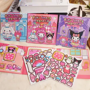 Buku Tenang Magnetik DIY Bahasa Indonesia untuk Balita Buku Sibuk Montessori Anak PAUD 3 Skenario Utama 2 Lembar Magnet Tanpa Potong Stiker Bisa Digunakan Kembali Hadiah untuk Anak Laki Perempuan - Books