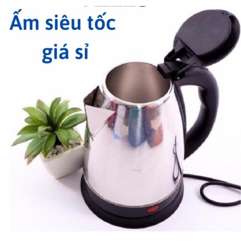 Ấm Siêu Tốc Inox 1.8L, Ấm siêu tốc Electric Kettle 1L8 bằng inox 304. Ấm siêu…