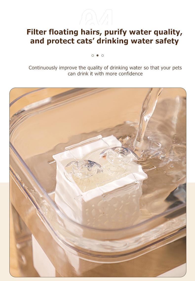 Product Introduction of Đài Phun Nước Cho Mèo, Cầm Tay Và Yên Tĩnh, Dung Tích Lớn, Nước Tuần Hoàn, Thích Hợp Cho Mèo Và Chó, Thiết Kế Cho Ăn 13