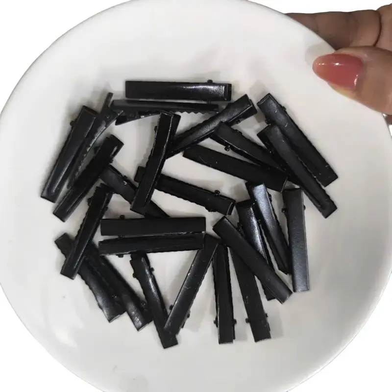 10 Phôi kẹp mỏ vịt 4,5 cm, phôi kẹp tóc màu đen