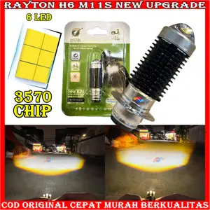 ORIGINAL RTD RAYTON LAMPU UTAMA H6 LASER M11S UPGRADE NEW EDITION LEBIH TERANG H6 LASER 2 WARNA AC DC