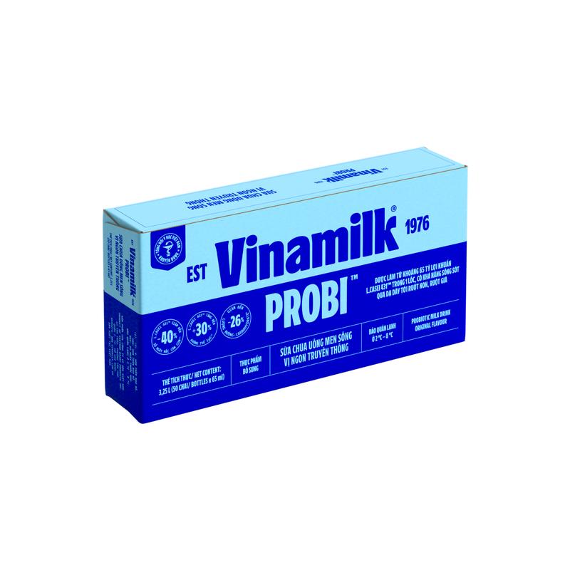 Thùng 25 50 Chai Sữa Chua Uống Men Sống Có Đường Việt Quất Vinamilk Probi 65ml