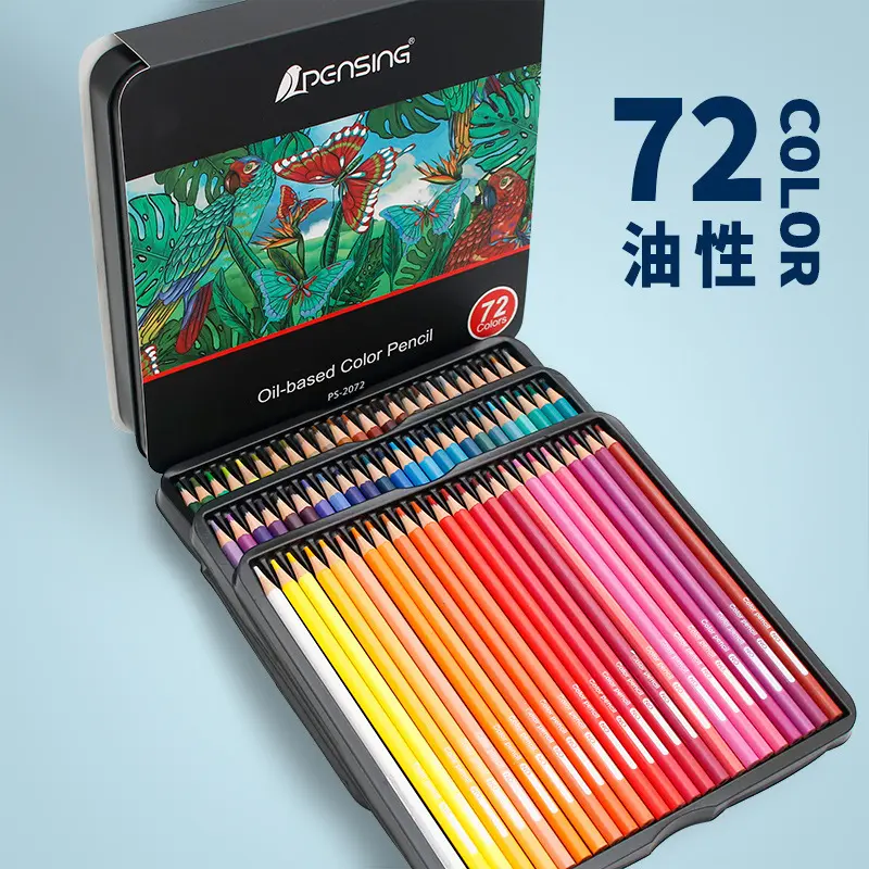 72 Count Colored Pencil Set for Adult Coloring Soft Core Drawing Pencils Art Supplies for Adults Kids School Supplies Gift Idea Pastel Stationery