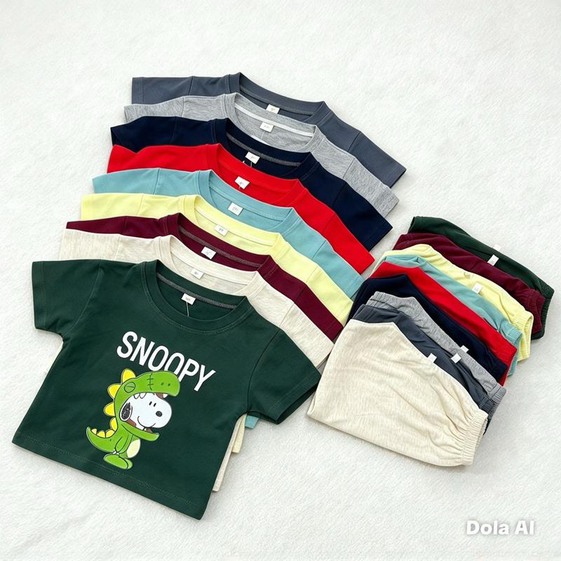 Combo 4 bộ cộc tay cho bé trai chất vải cotton có size từ 7_21 kg
