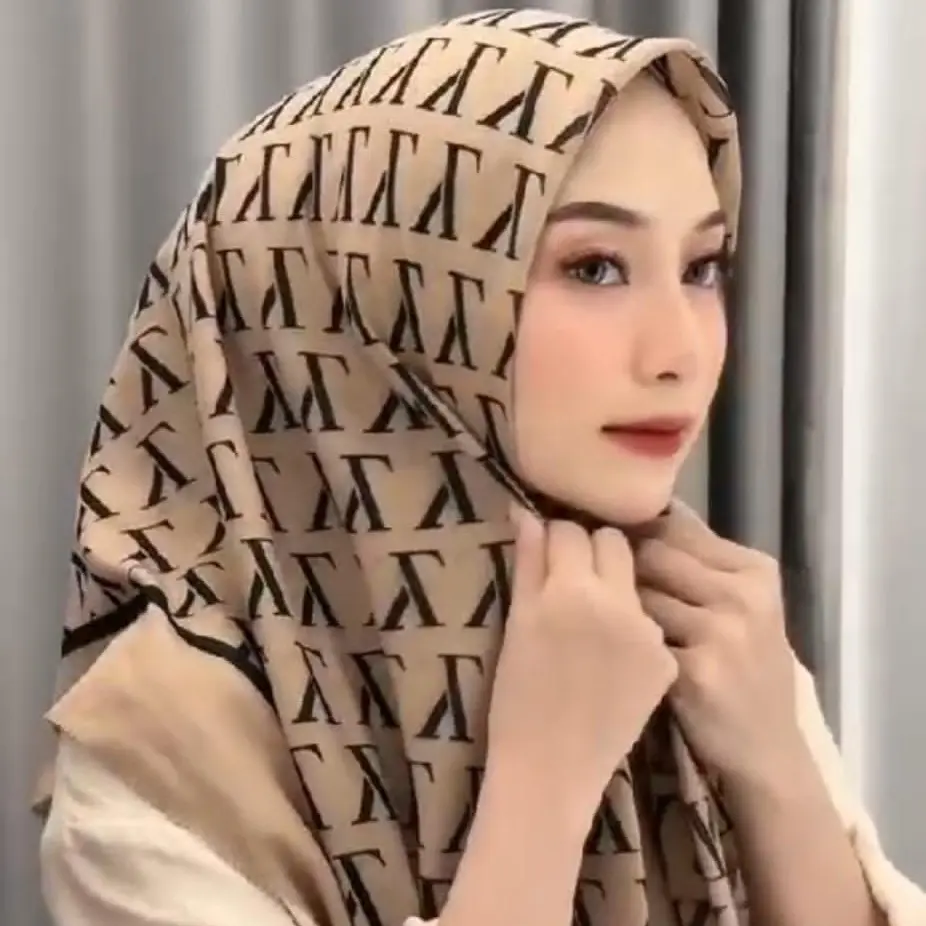 Segi Empat Motif Voal Katun LYLY Series Lasercut