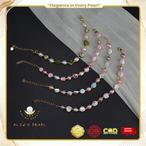 G021 Gelang Mutiara Kulit Kerang Asli Multicolor
