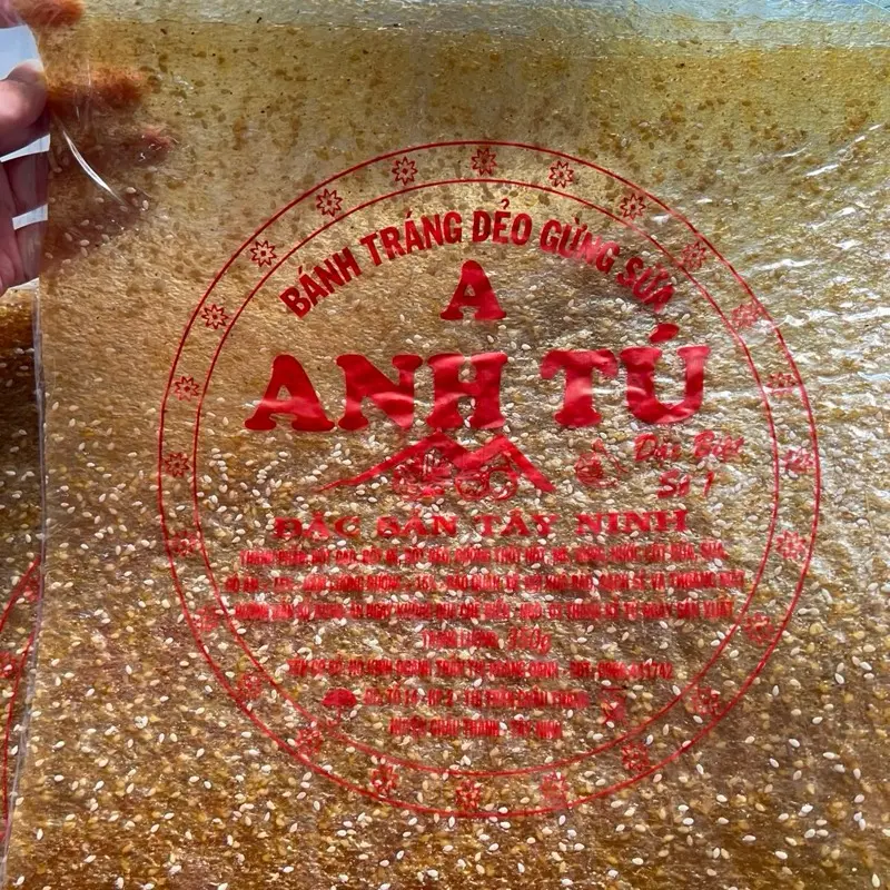 1 bịch bánh tráng dẻo gừng Anh Tú chữ đỏ 300g