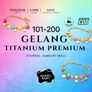 101-200  Fashion Gelang Titanium Wanita Korean Style