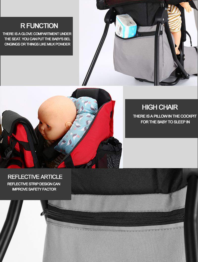 Product Introduction of Travel Outside Baby Carrier Shoulder Saddle Seat Baby Multifunctional Carrier Backpack With Hip Hiking Seat Baby Backpack Hiking Child Carrier Toddler 5