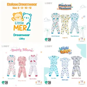 [Libby] Baju Dreamwear / Piyama Anak Size 6 - 12Y | Premium Basic | bahan 100% katun | Piyama dan Baju Tidur Anak ( 6 - 12 tahun )