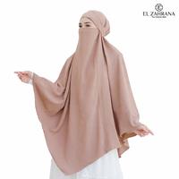 Gambar El Zahrana Hijab Zahwa Jumbo El Zahrana Khimar Syari Set Cadar Cringkle Airflow Bahan Premium Adem Tebal Cocok untuk Umroh Haji dan Sehari-hari - Putih dari El Zahrana Kab. Gresik 1 Tokopedia