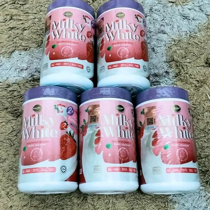 Milkywhite size mini, perbotol isi 18 saset, 2x lebih cepat memutihkan kulit secara menyeluruh. 0