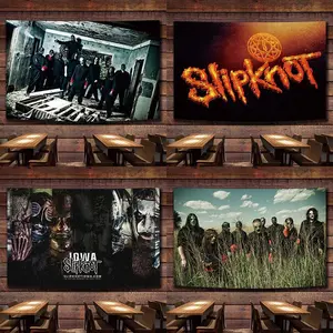 Kain gantung dekoratif untuk bar/studio, cocok untuk latar belakang panggung band Slipknot.