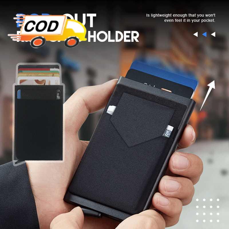 Product Introduction of Dompet Kartu Pria Wanita Slim Slider Aluminium Aman Anti Pencurian RFID Cashless Kredit Card ATM KTP 17