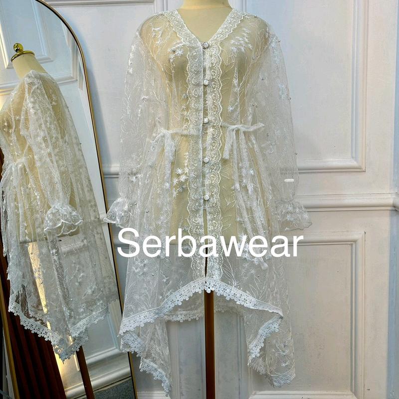 Lexia Outer Tunik  Brocade Lace Outer ADA JUMBO LD 120 - 140cm Atasan Wanita | Outer Kondangan |Outer Renda| Outer Brukat | Outer Tile | Outer Organza | Outer Lebaran Pesta 8