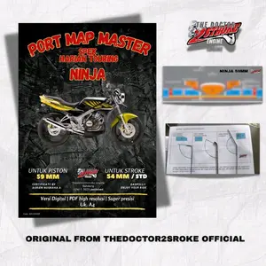 PORT MAP NINJA 2 TAK BUKU PANDUAN LENGKAP PORTING SPEK HARIAN TOURING 100% PRESISI/ KERTAS PORTING PORTMAP 2TAK