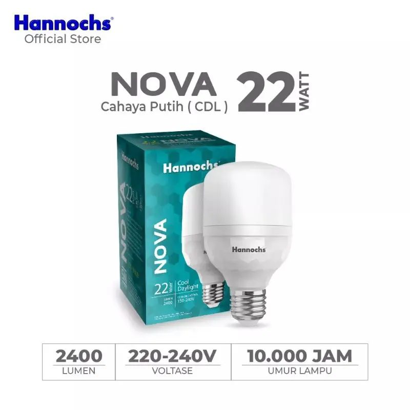 Hannochs Lampu LED Nova 22 Watt Super Terang - Putih/Coolday 2
