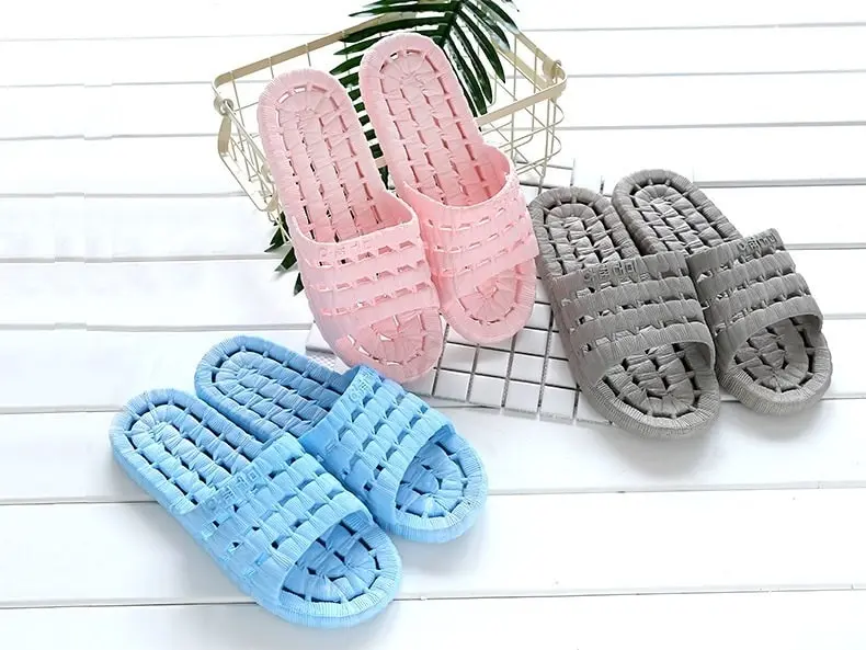 Combo 5 dép đi trong nhà tắm văn phòng xốp lỗ ráo nước, nhẹ, chống trơn trượt- Đế Bằng Slipper DéP