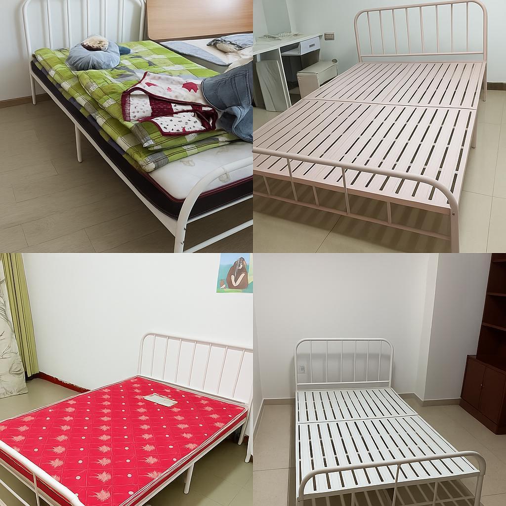 DF-6-Tidur Dipan Divan Besi Dipan Tempat Tidur Ranjang Besi Divan Kasur Tempat Tidur Dipan Tempat Tidur Besi 180cm Berkualitas Tempat Tidur Besi 100/120/160/180cm Tinggi Untuk Dua Orang Rangka  Ranjang Besi Tempat Dipan Besi  【5 tahun garansi】