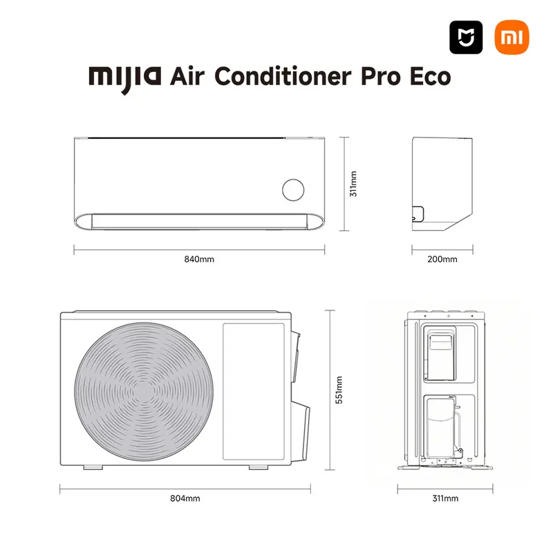 [No Installation] Xiaomi Mijia AC 1 PK Low Watt pendingin ruangan  Inverter Air Conditioner| Smart Control | Quick Cooling [Official Store]  Pro Eco 5-Star 3