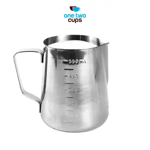 One Two Cups Gelas Milk Jug Kopi Espresso Latte Art Stainless - ZM078