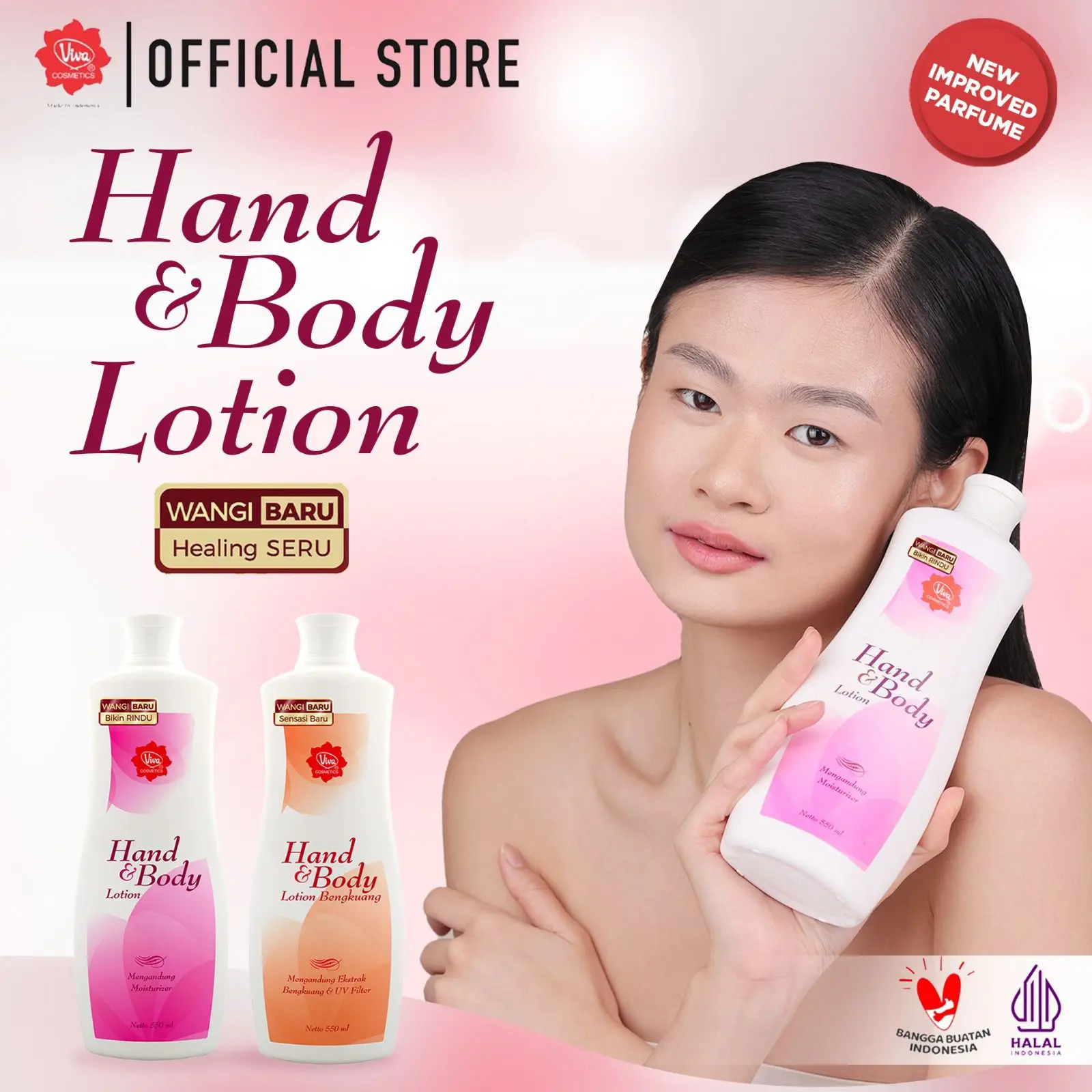 Viva Hand Body Lation - Ukuran 100ml & 550ml