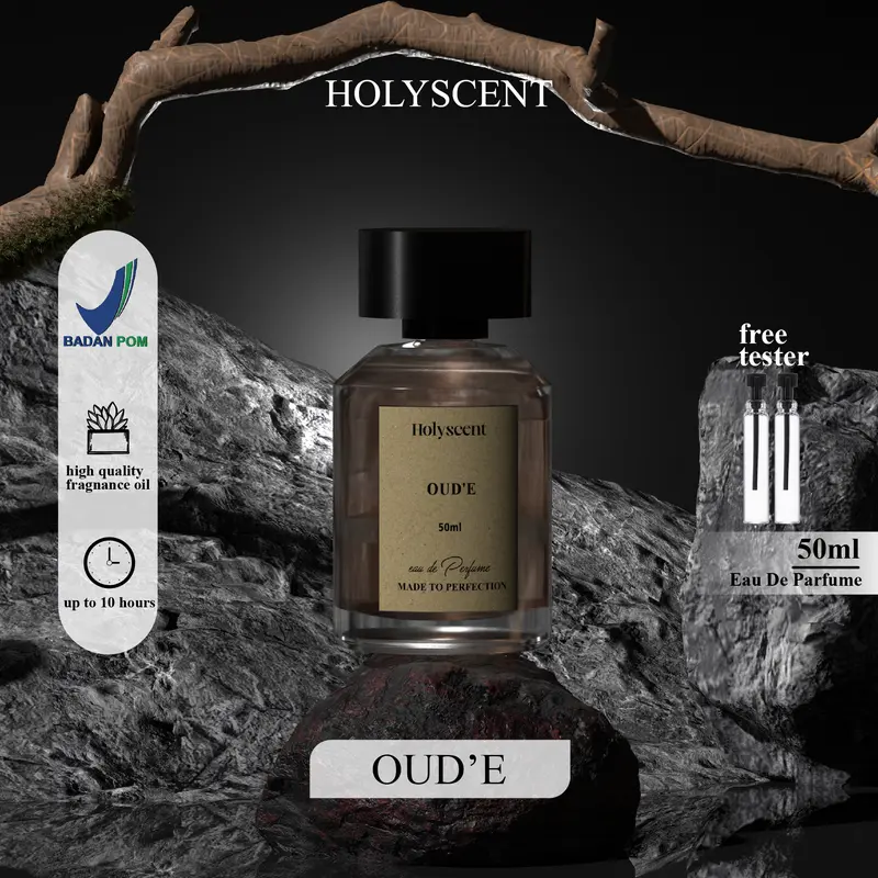 Holyscent Perfume - OUD'E - Parfum Pria Wangi Tahan Lama Aroma Wood Oud Musky 0