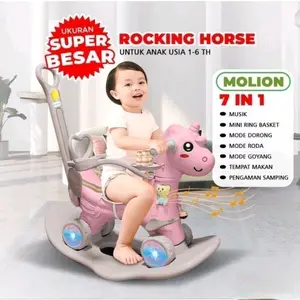 Mainan anak kereta tunggang kuda kudaan goyang balita 2 3 4 5 6 tahun