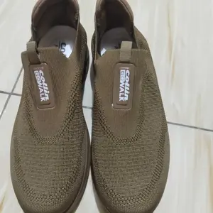 COLLIN Sepatu Slip On Rajut Sneakers Unisex Tali Mati Trendy Comfy  Ringan CL5126-W & SKT1007-W