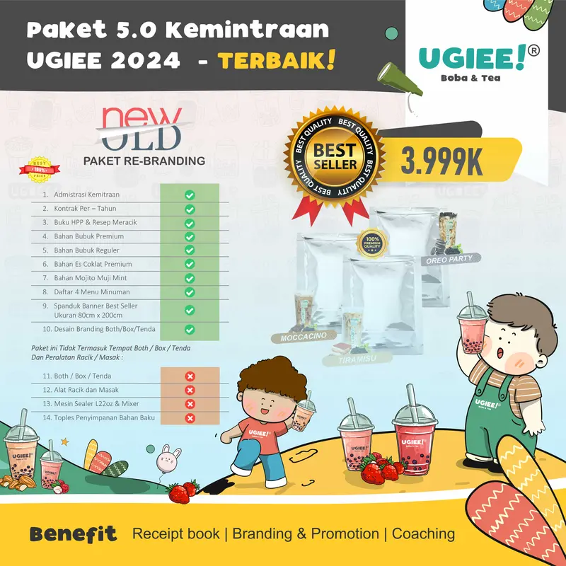 Anggur 16oz - Isi 1 sachet Bubuk Minuman Racikan UGIEE Boba & tea 2