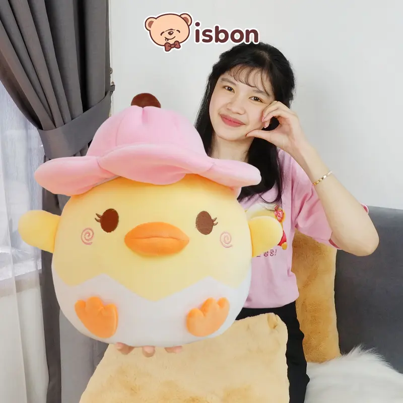 ISTANA BONEKA Telur Bebek Menetas With Topi Lucu Egg Duck Ekspresi Unik Mainan Anak Hadiah Ulang Tahun Spesial Premium 6