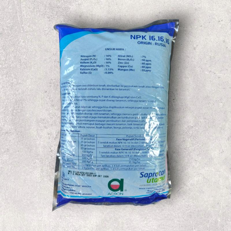 PUPUK NPK 16-16-16 PAK TANI - 1KG 1