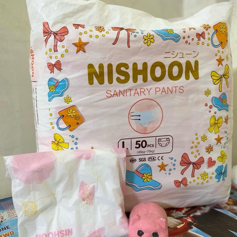  com bo 50 miếng băng vệ sinh dạng quần NISHOON dành cho chị em phụ nữ 